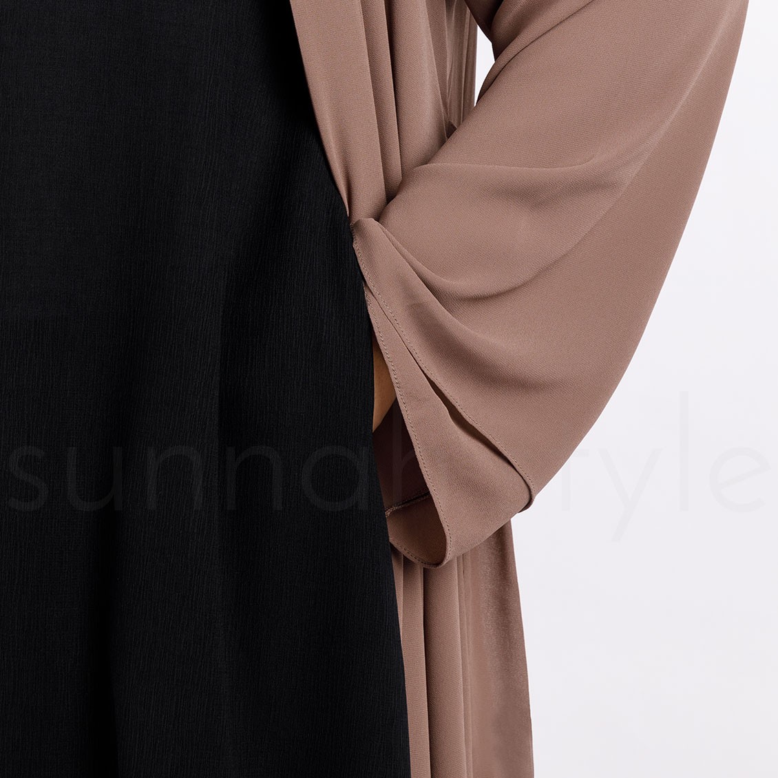 Sunnah Style Brushed Sleeveless Abaya Black